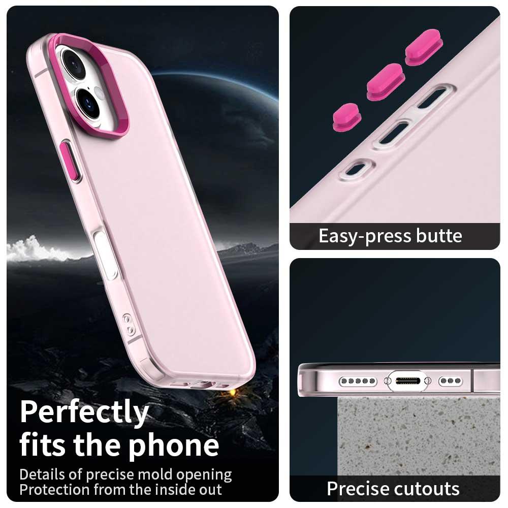 For iPhone 18 Candy PC Hybrid TPU Shockproof Phone Case - Red - EDA007087828D