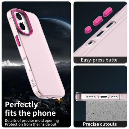 For iPhone 18 Candy PC Hybrid TPU Shockproof Phone Case - Red - EDA007087828D