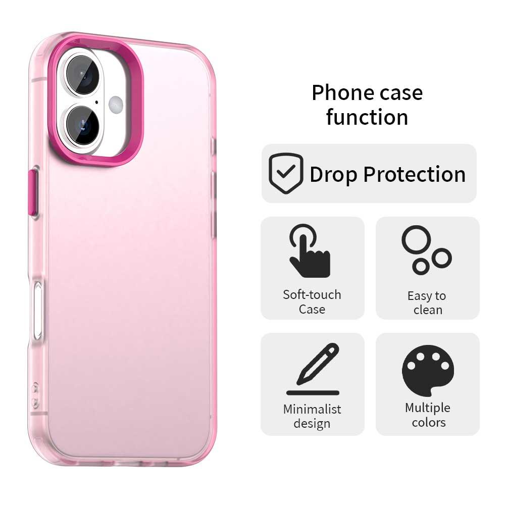 For iPhone 18 Candy PC Hybrid TPU Shockproof Phone Case - Red - EDA007087828D