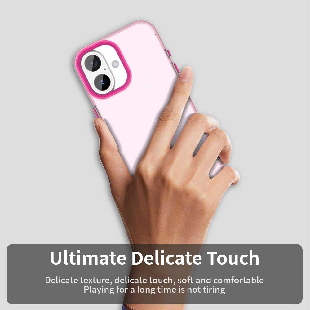 For iPhone 18 Candy PC Hybrid TPU Shockproof Phone Case - Red - EDA007087828D