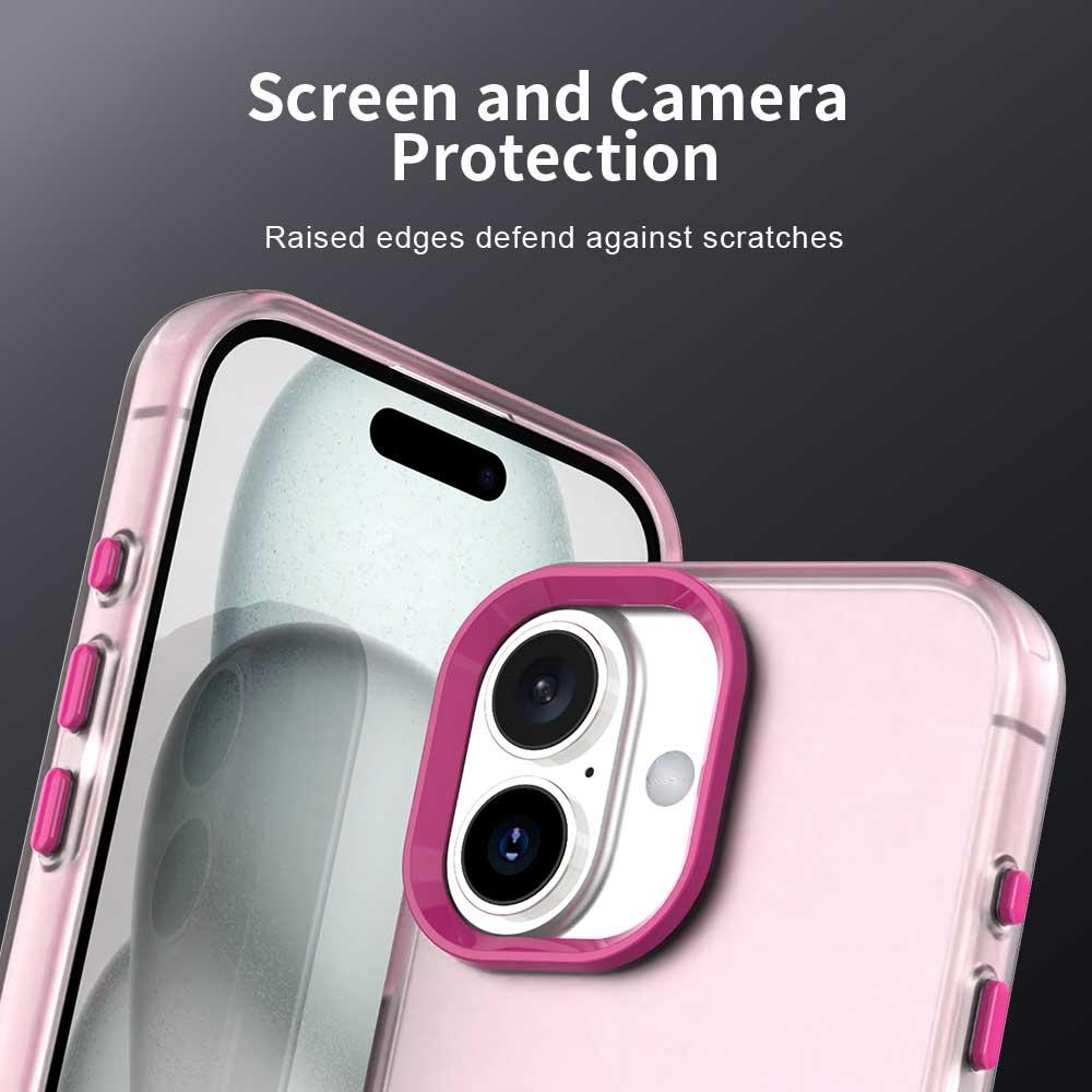 For iPhone 18 Candy PC Hybrid TPU Shockproof Phone Case - Red - EDA007087828D