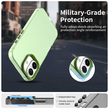 For iPhone 18 Candy PC Hybrid TPU Shockproof Phone Case - Green - EDA007087828F