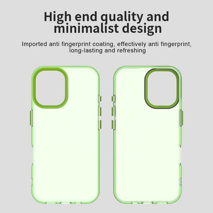 For iPhone 18 Candy PC Hybrid TPU Shockproof Phone Case - Green - EDA007087828F