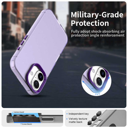 For iPhone 18 Candy PC Hybrid TPU Shockproof Phone Case - Purple - EDA007087828G