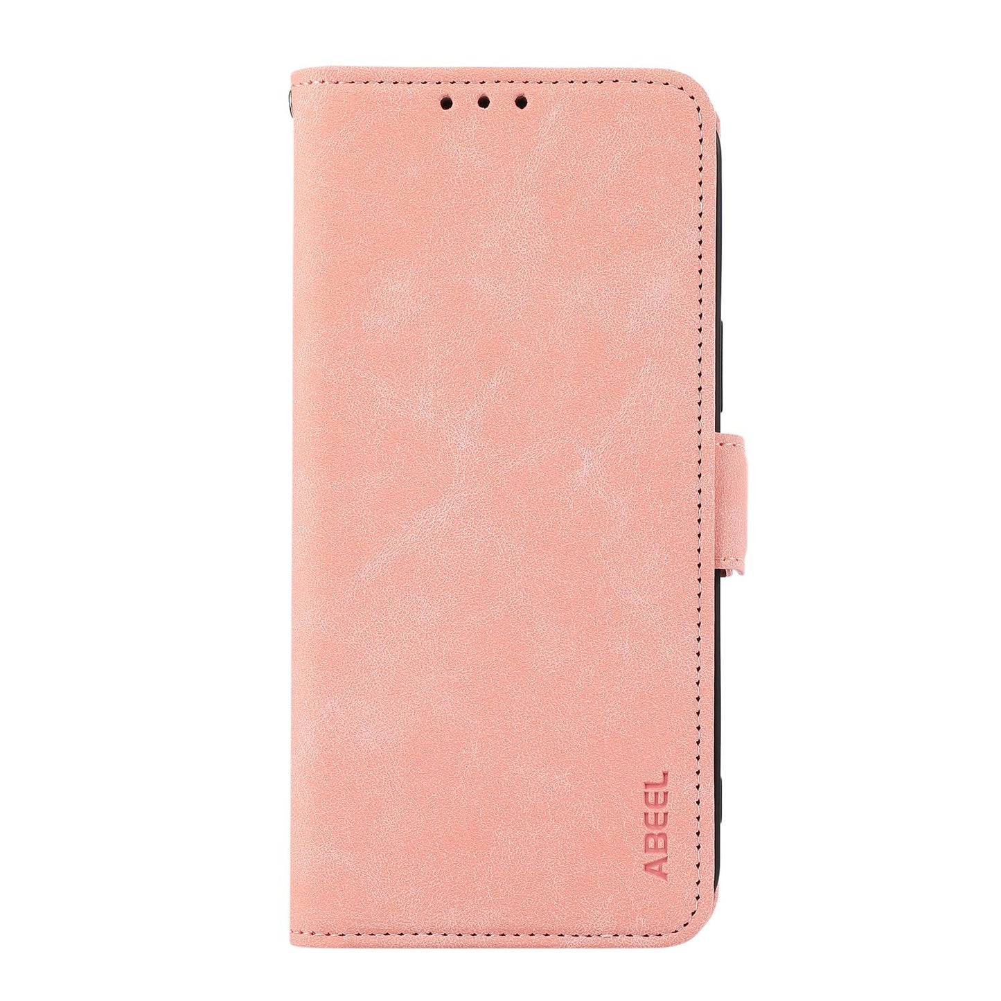 For Motorola Edge 70 Max 5G ABEEL Frosted Magnetic RFID Leather Phone Case(Pink)