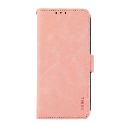 For Motorola Edge 70 Max 5G ABEEL Frosted Magnetic RFID Leather Phone Case(Pink)