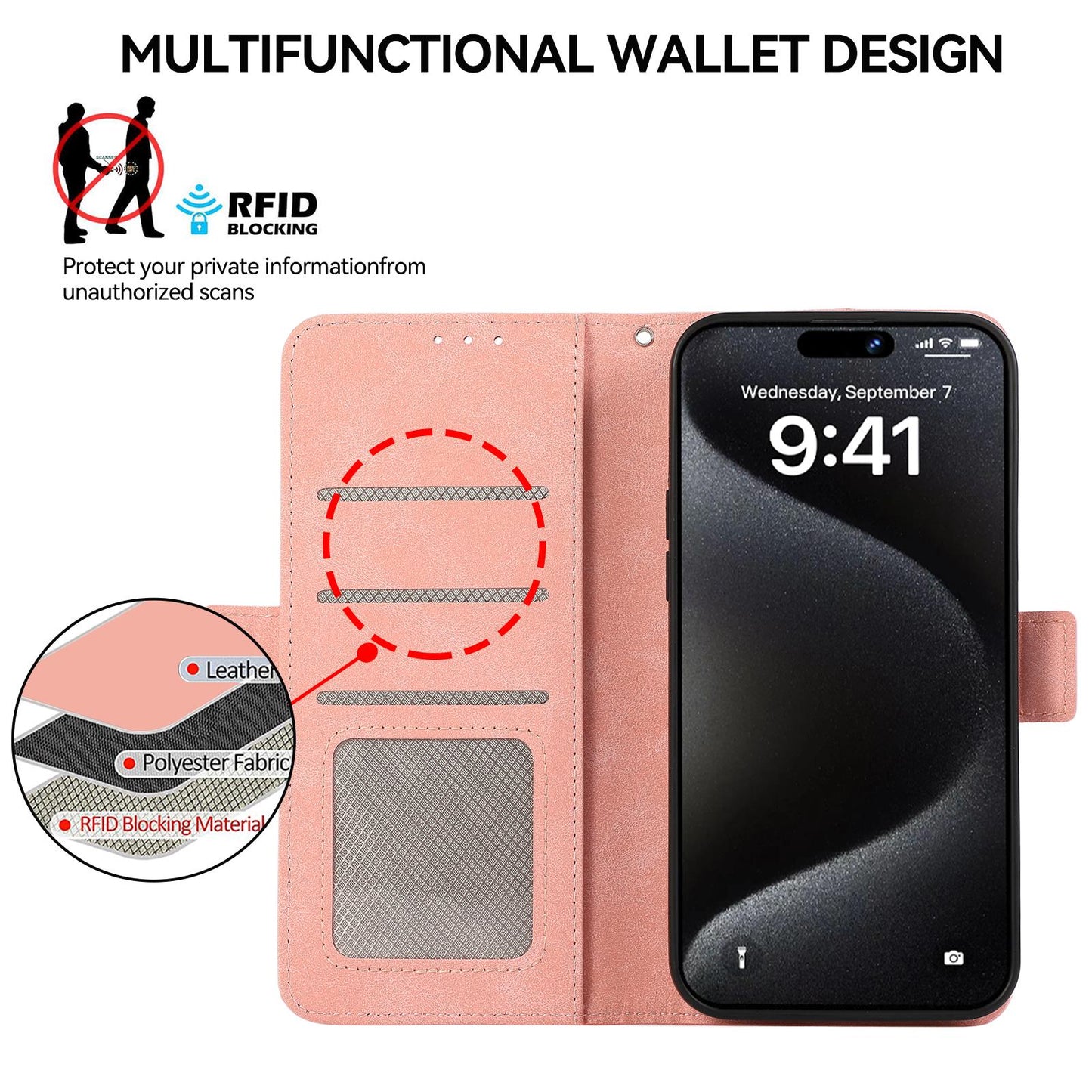 For Motorola Edge 70 Max 5G ABEEL Frosted Magnetic RFID Leather Phone Case(Pink)