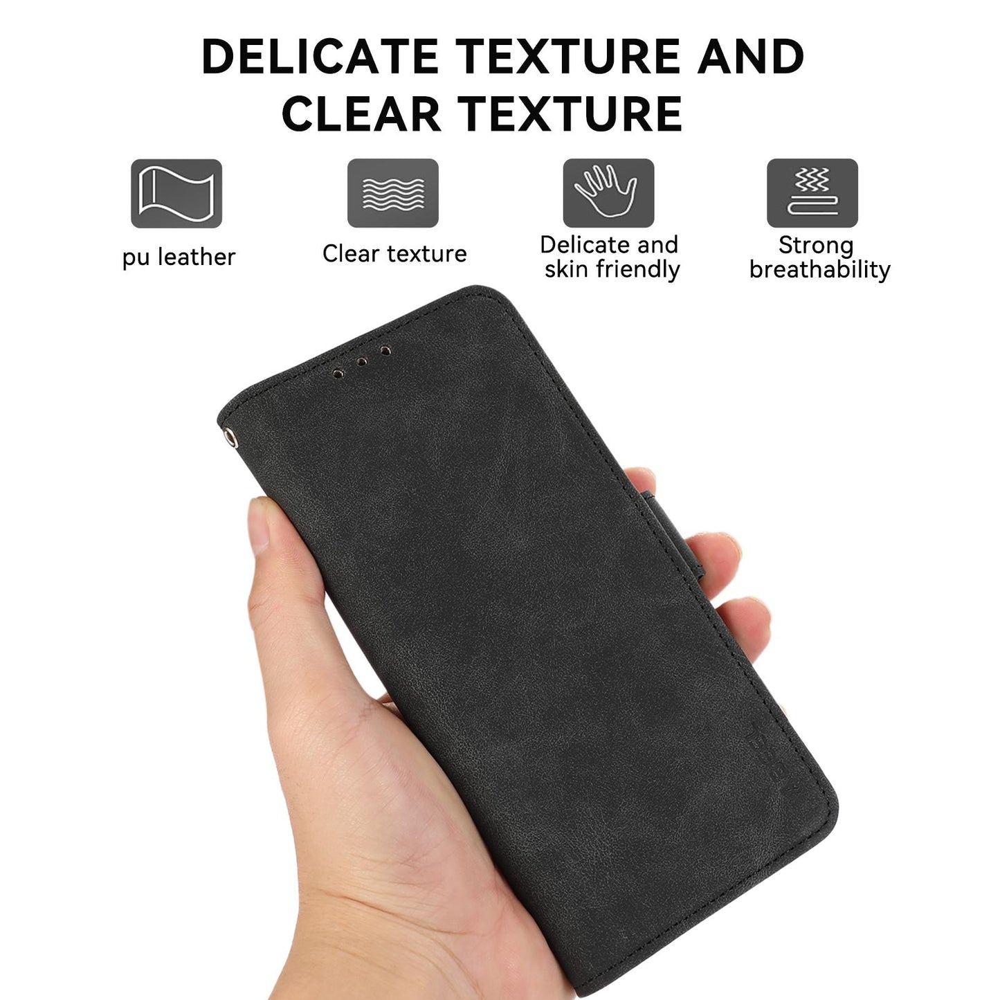 For Motorola Edge 70 Max 5G ABEEL Frosted Magnetic RFID Leather Phone Case(Black)