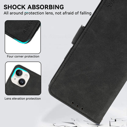 For Motorola Edge 70 Max 5G ABEEL Frosted Magnetic RFID Leather Phone Case(Black)