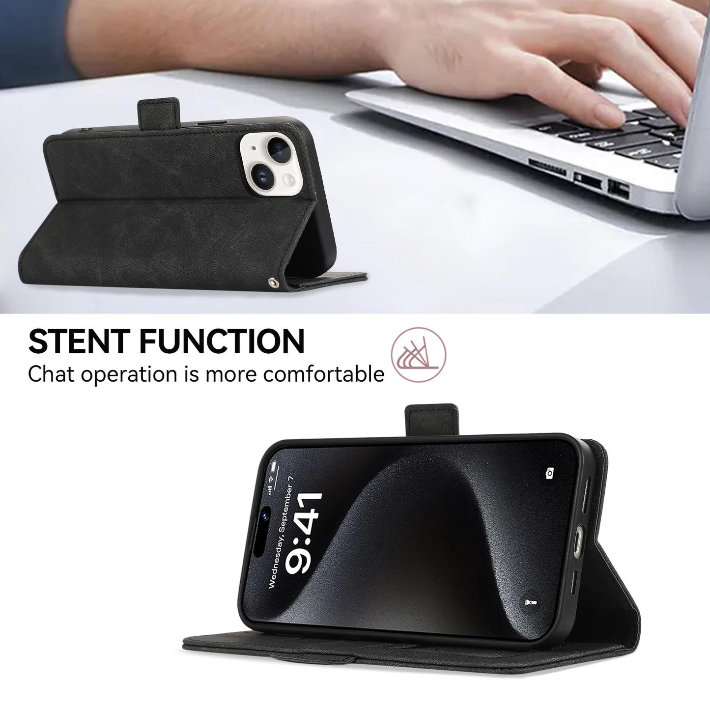 For Motorola Edge 70 Max 5G ABEEL Frosted Magnetic RFID Leather Phone Case(Black)