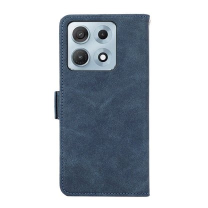 For Motorola Edge 70 Max 5G ABEEL Frosted Magnetic RFID Leather Phone Case(Blue)