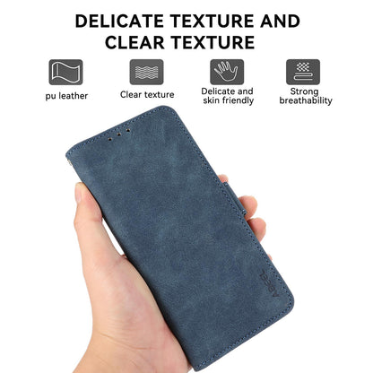 For Motorola Edge 70 Max 5G ABEEL Frosted Magnetic RFID Leather Phone Case(Blue)