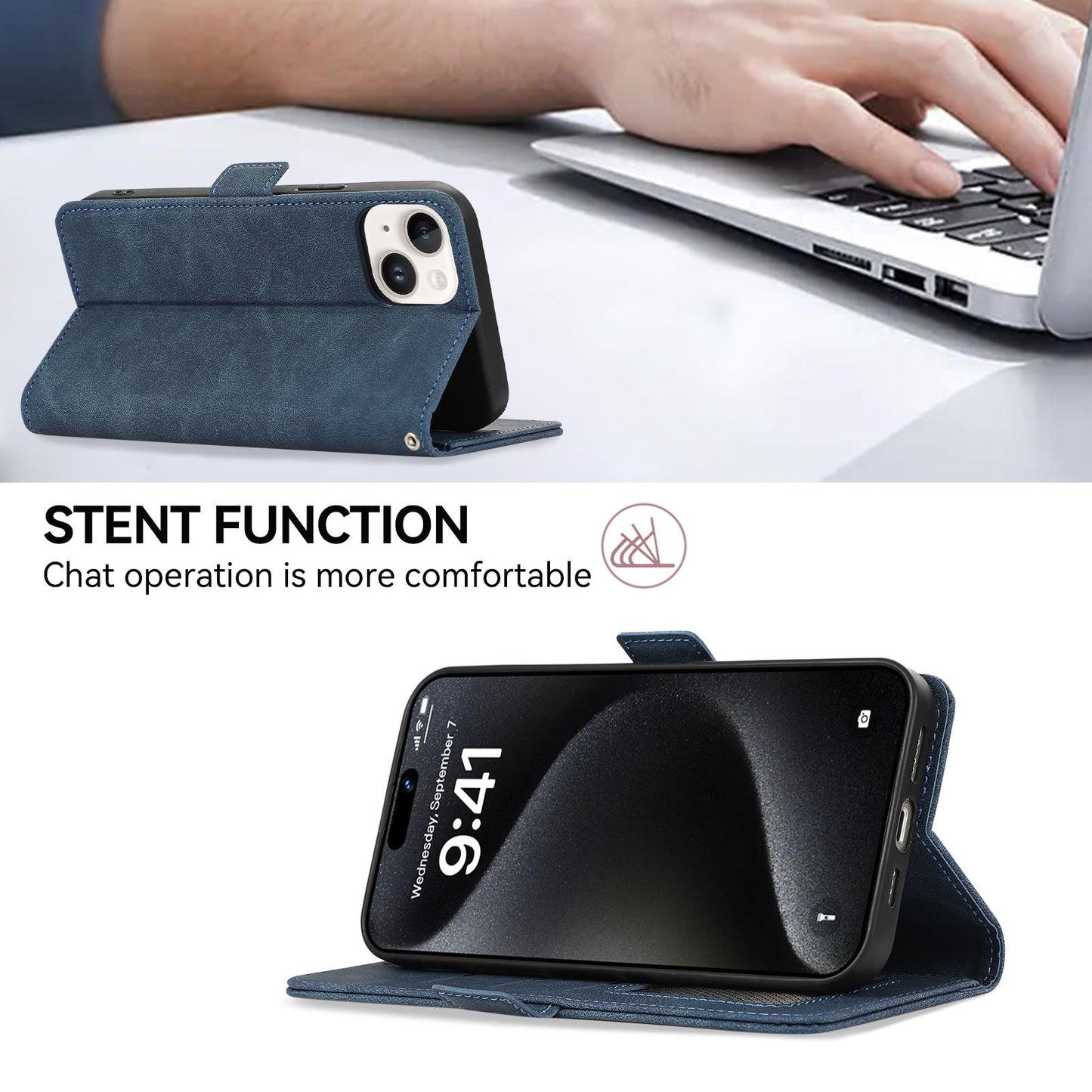 For Motorola Edge 70 Max 5G ABEEL Frosted Magnetic RFID Leather Phone Case(Blue)