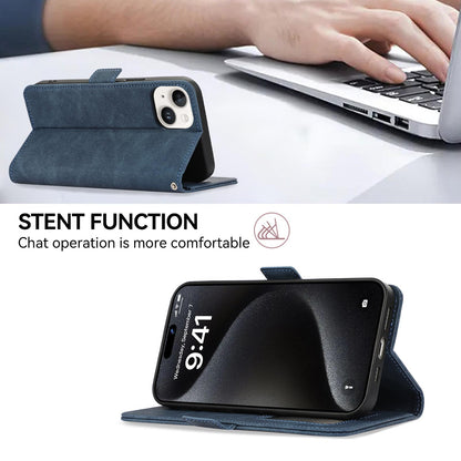 For Motorola Edge 70 Max 5G ABEEL Frosted Magnetic RFID Leather Phone Case(Blue)