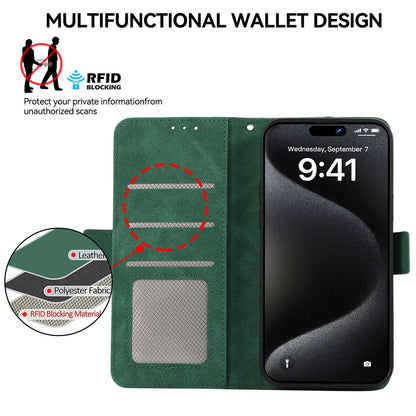 For Motorola Edge 70 Max 5G ABEEL Frosted Magnetic RFID Leather Phone Case(Green)