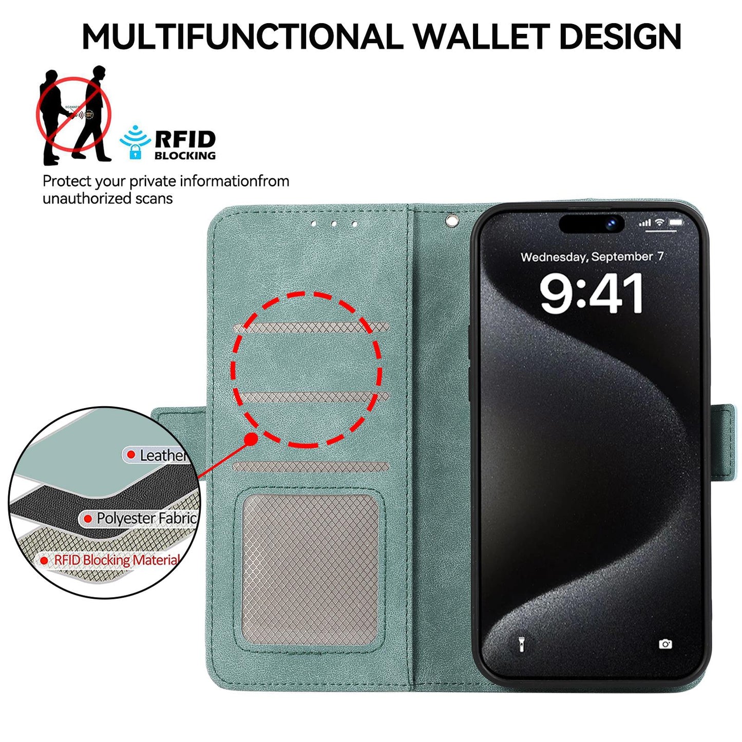 For Motorola Edge 70 Max 5G ABEEL Frosted Magnetic RFID Leather Phone Case(Cyan)