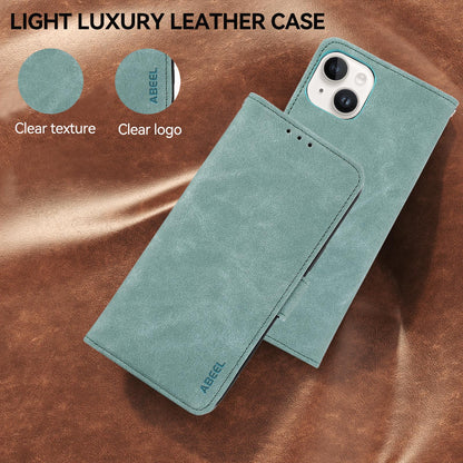 For Motorola Edge 70 Max 5G ABEEL Frosted Magnetic RFID Leather Phone Case(Cyan)