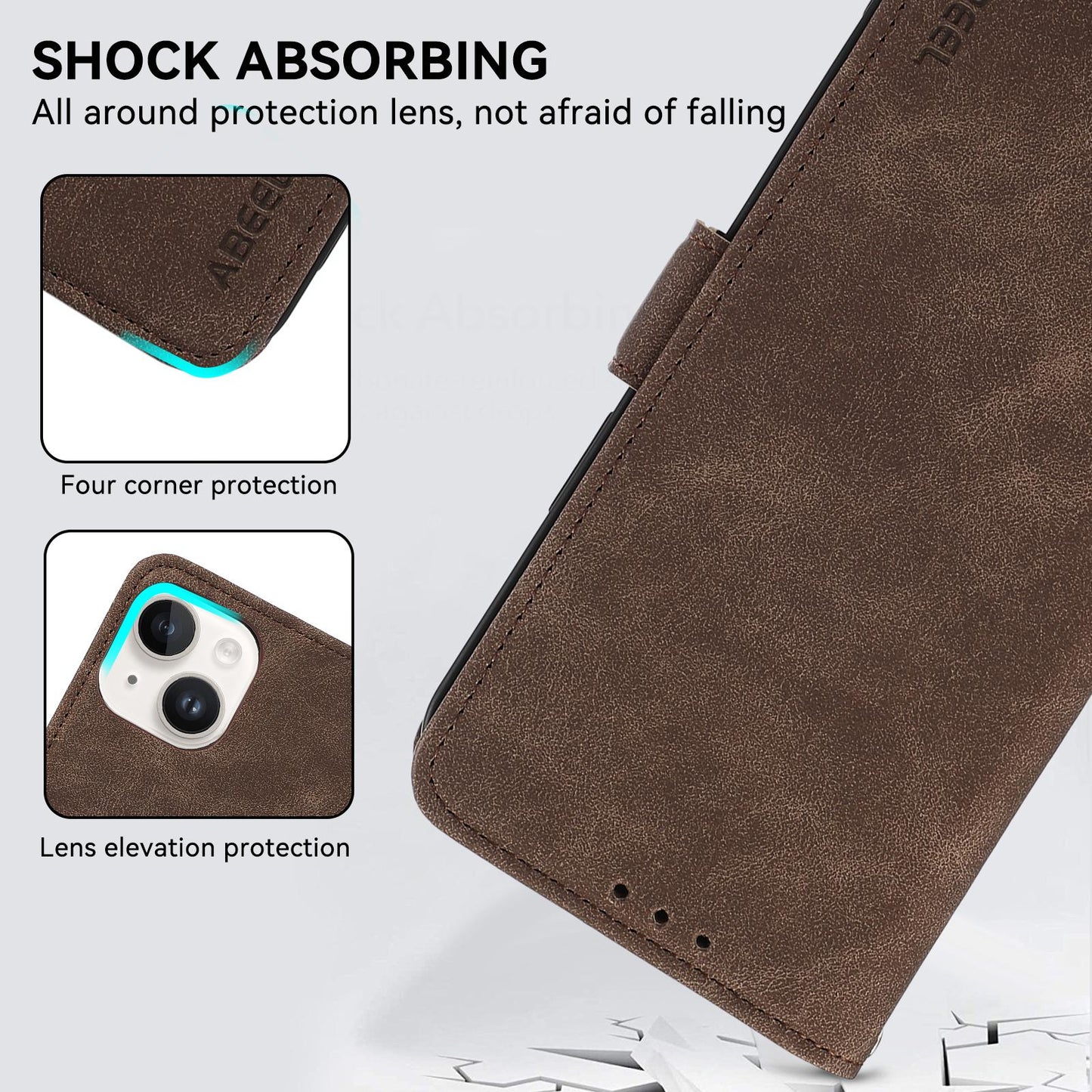 For Motorola Edge 70 Max 5G ABEEL Frosted Magnetic RFID Leather Phone Case(Brown)