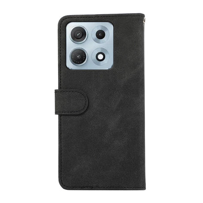 For Motorola Edge 70 Max 5G ABEEL Color Block Magnetic RFID Leather Phone Case(Black-Green)