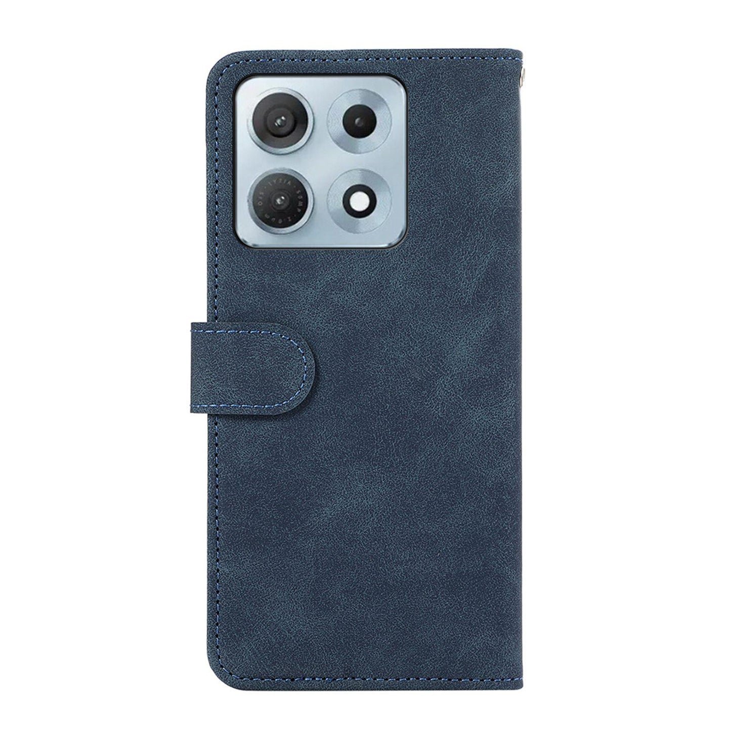 For Motorola Edge 70 Max 5G ABEEL Color Block Magnetic RFID Leather Phone Case(Blue-Brown)
