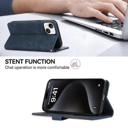 For Motorola Edge 70 Max 5G ABEEL Color Block Magnetic RFID Leather Phone Case(Blue-Brown)