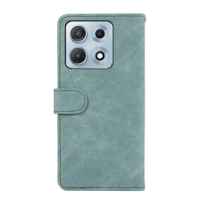 For Motorola Edge 70 Max 5G ABEEL Color Block Magnetic RFID Leather Phone Case(Cyan-Pink)