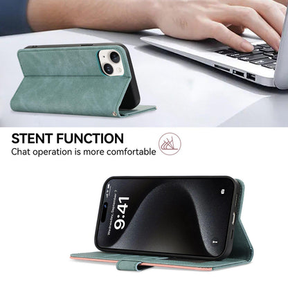 For Motorola Edge 70 Max 5G ABEEL Color Block Magnetic RFID Leather Phone Case(Cyan-Pink)