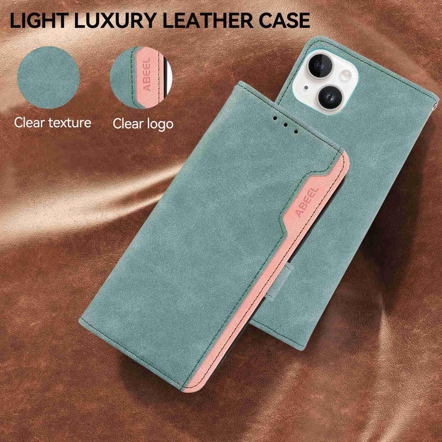 For Motorola Edge 70 Max 5G ABEEL Color Block Magnetic RFID Leather Phone Case(Cyan-Pink)