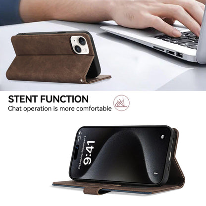 For Motorola Edge 70 Max 5G ABEEL Color Block Magnetic RFID Leather Phone Case(Brown-Blue)