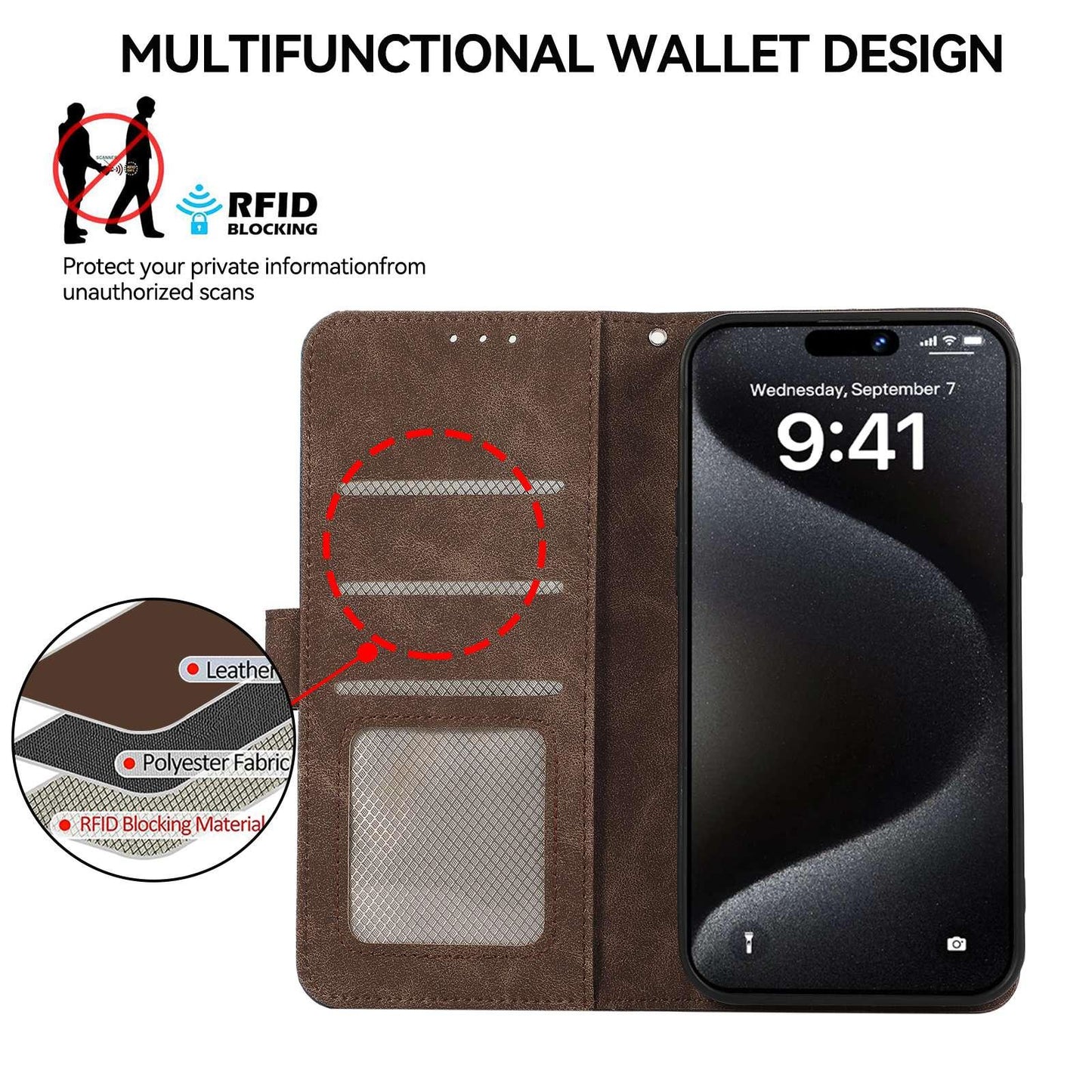 For Motorola Edge 70 Max 5G ABEEL Color Block Magnetic RFID Leather Phone Case(Brown-Blue)