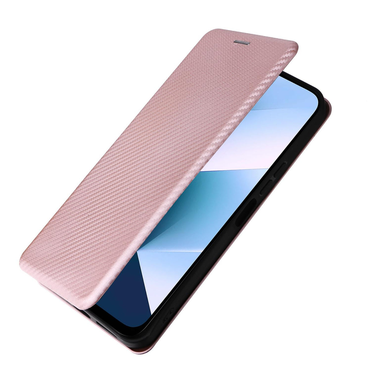 For Xiaomi Poco C95 Pro Carbon Fiber Texture Flip Leather Phone Case - Pink - EDA007098614A