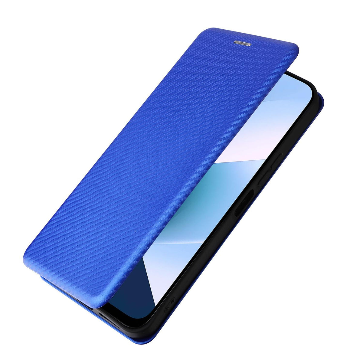 For Xiaomi Poco C95 Pro Carbon Fiber Texture Flip Leather Phone Case - Blue - EDA007098614C