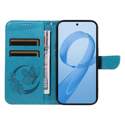 For Redmi K90 Pro Max/Poco F8 Ultra Swallowtail Butterfly Embossed Leather Phone Case(Blue)
