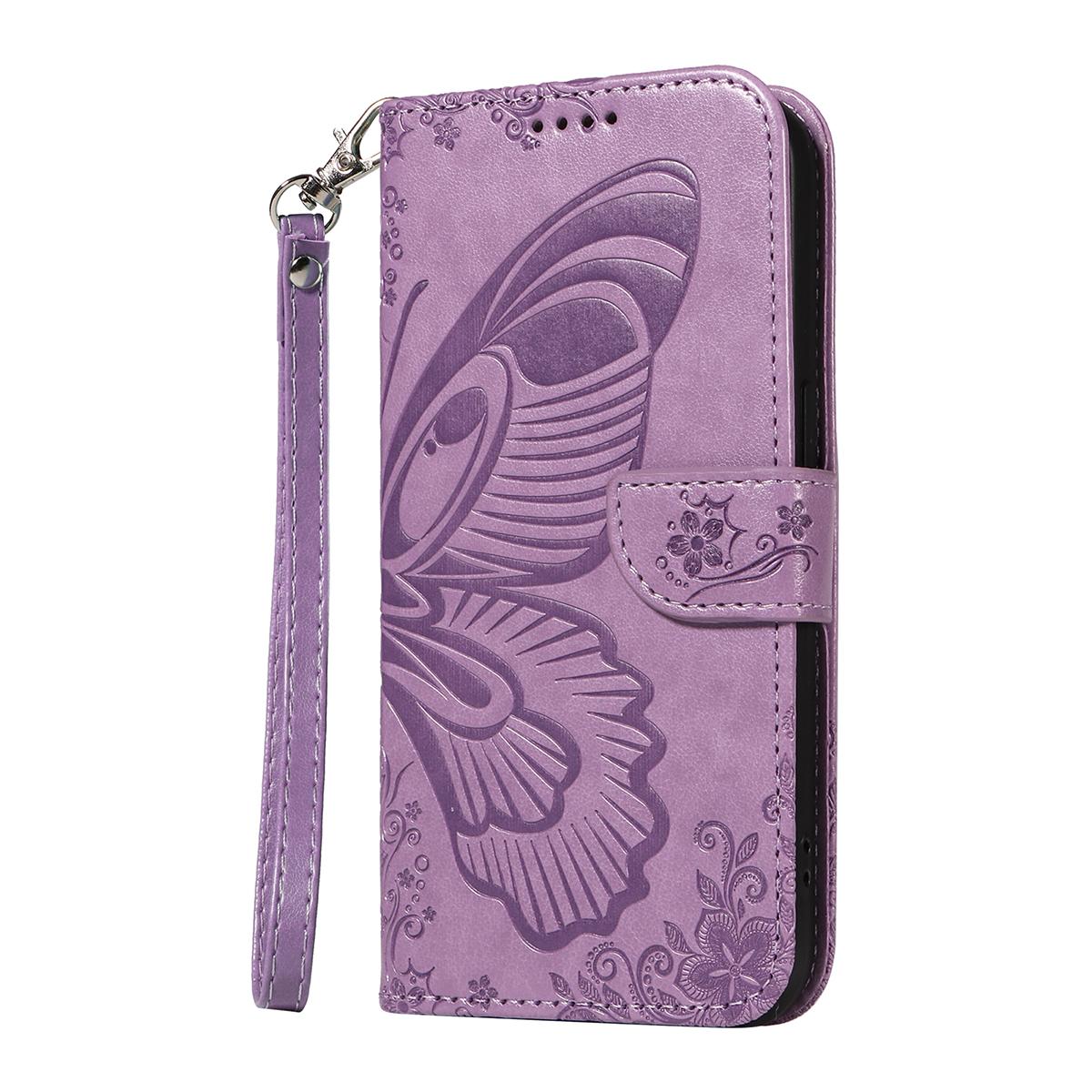 For Redmi K90 Pro Max/Poco F8 Ultra Swallowtail Butterfly Embossed Leather Phone Case(Purple)