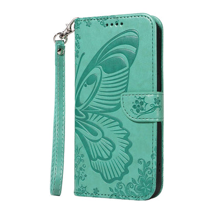 For Redmi K90 Pro Max/Poco F8 Ultra Swallowtail Butterfly Embossed Leather Phone Case(Green)