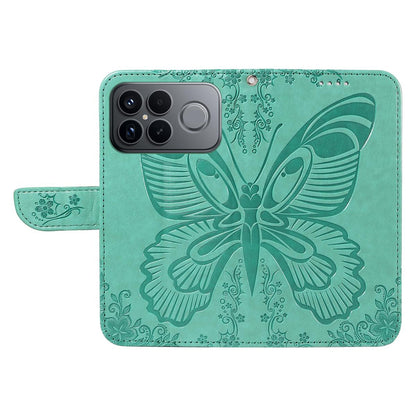 For Redmi K90 Pro Max/Poco F8 Ultra Swallowtail Butterfly Embossed Leather Phone Case(Green)