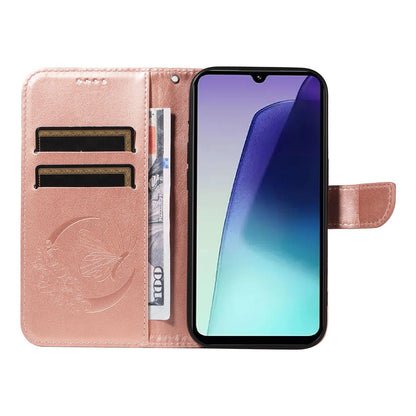 For Redmi Note 17 Pro+ 5G Global 163mm Swallowtail Butterfly Embossed Leather Phone Case(Rose Gold)