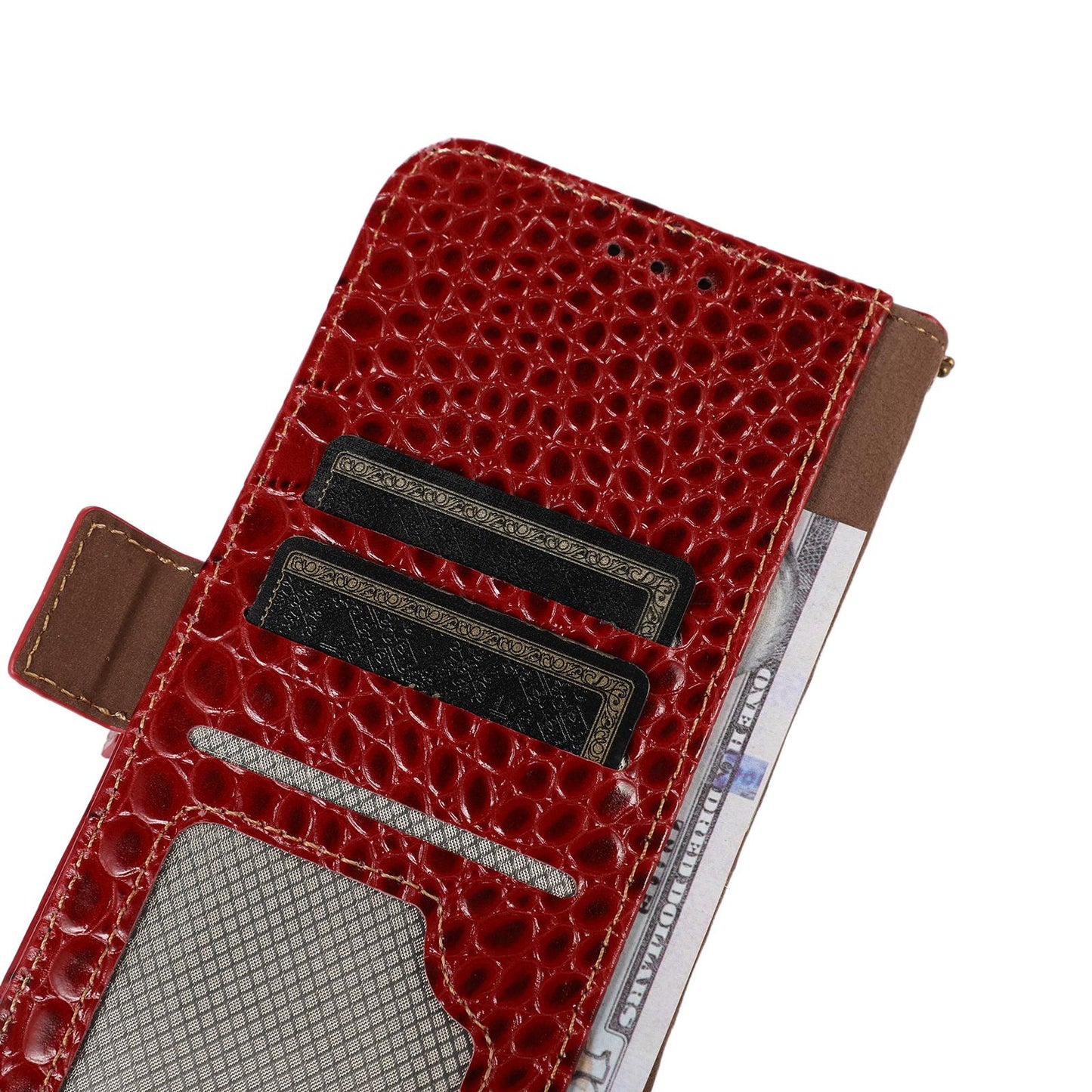 For Redmi K90 Pro Max/Poco F8 Ultra Crocodile Top Layer Cowhide Leather Phone Case(Red)
