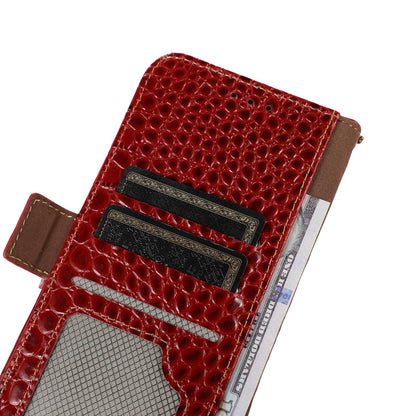 For Redmi K90 Pro Max/Poco F8 Ultra Crocodile Top Layer Cowhide Leather Phone Case(Red)
