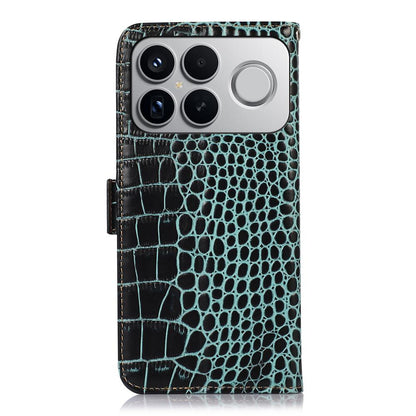 For Redmi K90 Pro Max/Poco F8 Ultra Crocodile Top Layer Cowhide Leather Phone Case(Green)