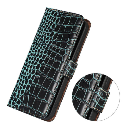 For Redmi K90 Pro Max/Poco F8 Ultra Crocodile Top Layer Cowhide Leather Phone Case(Green)