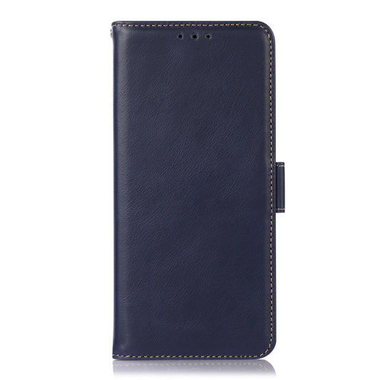 For Redmi K90 Pro Max/Poco F8 Ultra Magnetic Crazy Horse Texture Genuine Leather RFID Phone Case(Blue)
