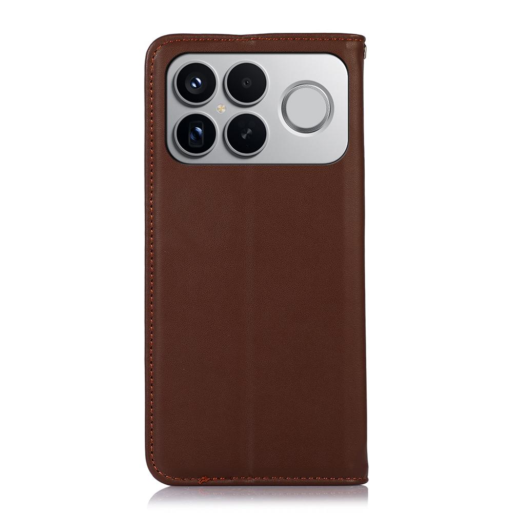 For Redmi K90 Pro Max/Poco F8 Ultra KHAZNEH Nappa Top Layer Cowhide Leather Phone Case(Brown)