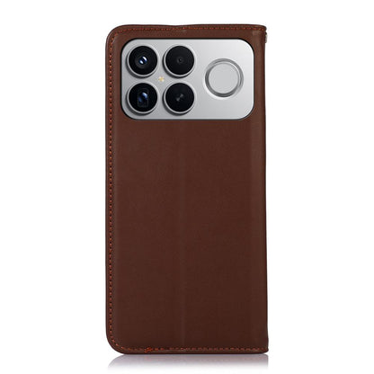 For Redmi K90 Pro Max/Poco F8 Ultra KHAZNEH Nappa Top Layer Cowhide Leather Phone Case(Brown)