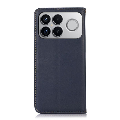 For Redmi K90 Pro Max/Poco F8 Ultra KHAZNEH Nappa Top Layer Cowhide Leather Phone Case(Blue)