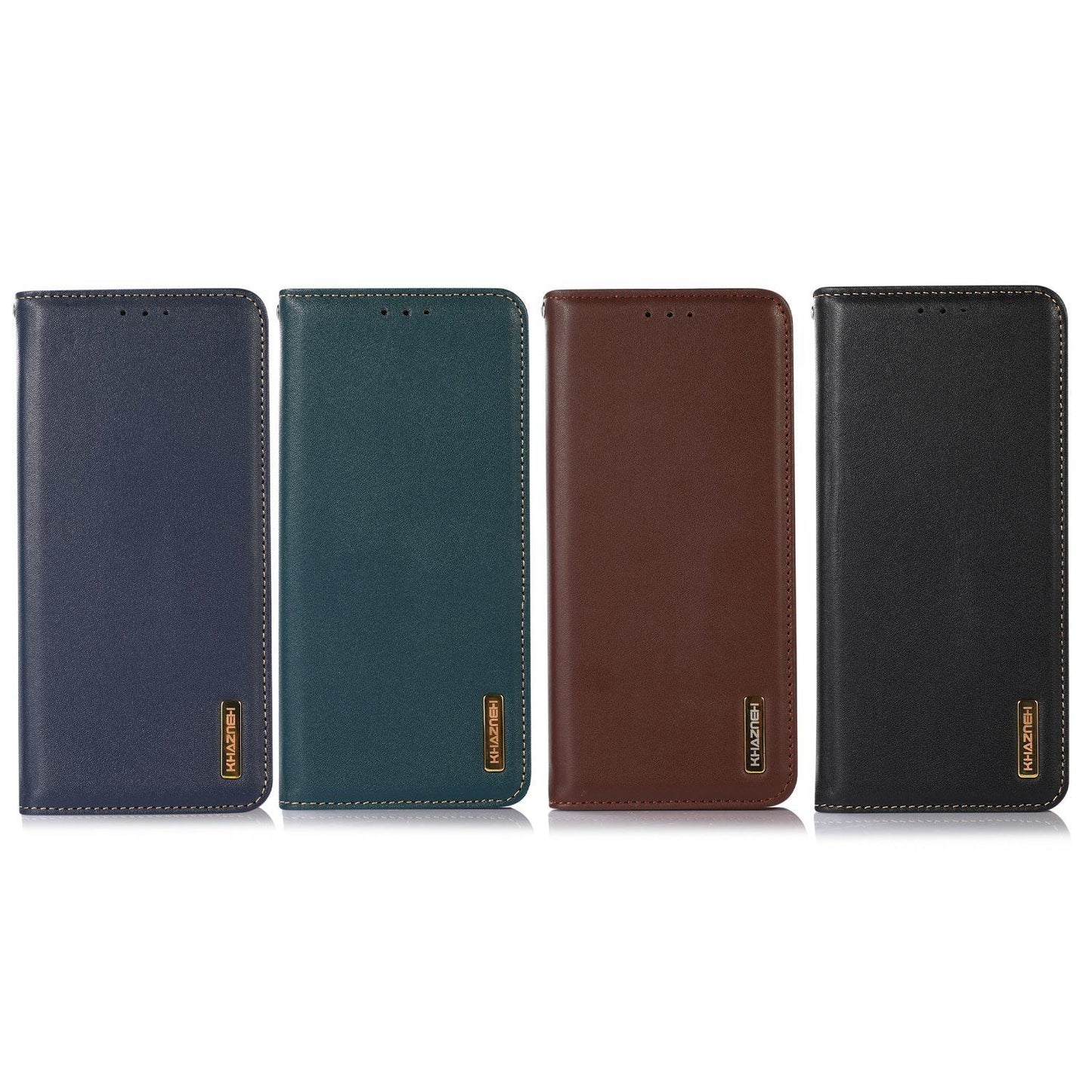 For Redmi K90 Pro Max/Poco F8 Ultra KHAZNEH Nappa Top Layer Cowhide Leather Phone Case(Blue)