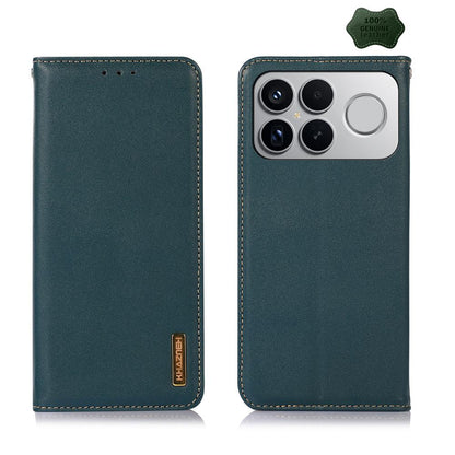 For Redmi K90 Pro Max/Poco F8 Ultra KHAZNEH Nappa Top Layer Cowhide Leather Phone Case(Green)