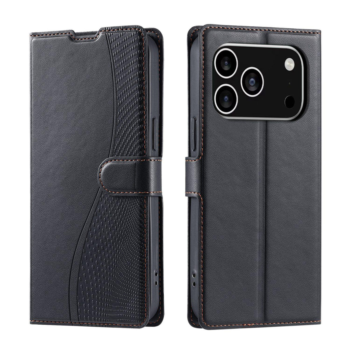 For iPhone 17 Pro Voltage Ultra-thin Dot Leather Phone Case - Black - EDA007107529D