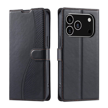 For iPhone 17 Pro Voltage Ultra-thin Dot Leather Phone Case - Black - EDA007107529D
