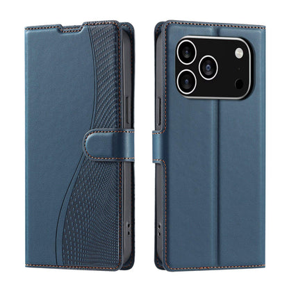 For iPhone 17 Pro Voltage Ultra-thin Dot Leather Phone Case - Blue - EDA007107529E